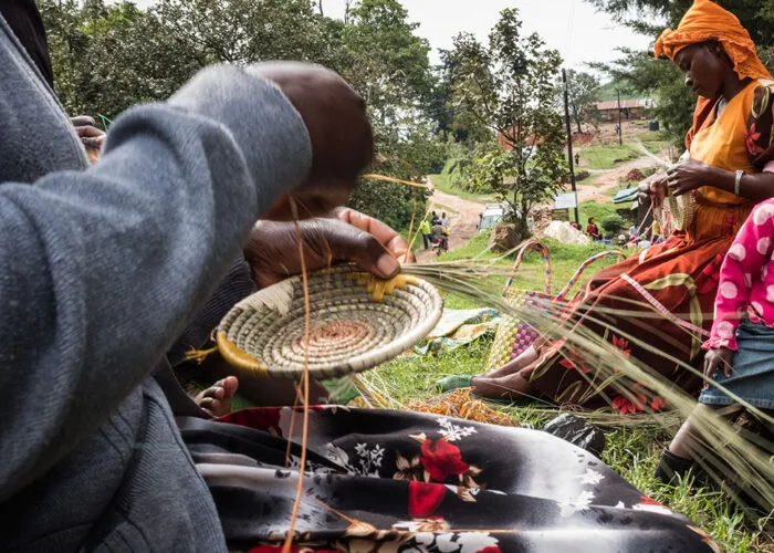 Immersive safari: rural women weaving baskets in Uganda - Nandi Adventures